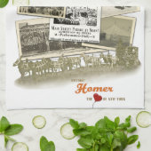 ヒストリックホーマーNYシグソーテルサーカスタオル キッチンタオル (折り畳み)