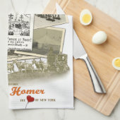 ヒストリックホーマーNYシグソーテルサーカスタオル キッチンタオル (四つ折り)