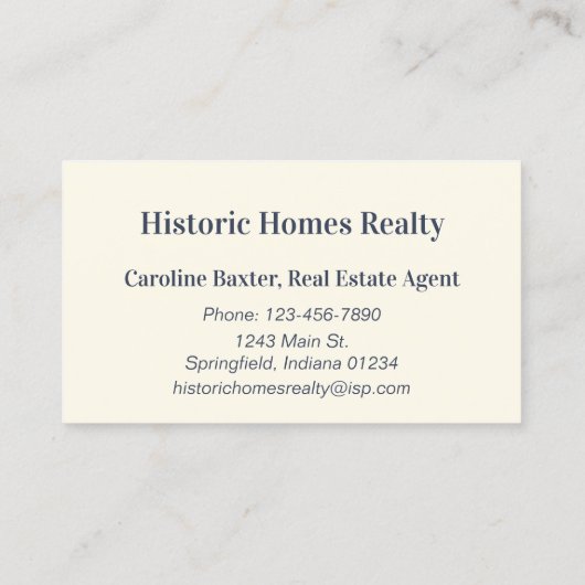 ヒストリックホーム実在ズエステート 名刺 (裏面)