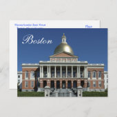 ヒストリックボストンマサチューセッツ州ハウスハガキ ポストカード (正面/裏面)