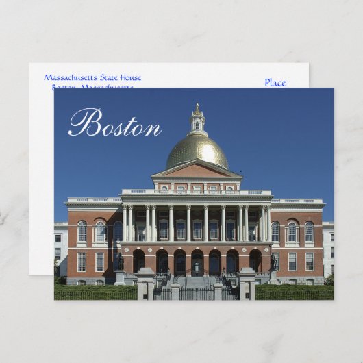 ヒストリックボストンマサチューセッツ州ハウスハガキ ポストカード (正面/裏面)