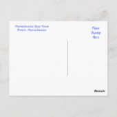 ヒストリックボストンマサチューセッツ州ハウスハガキ ポストカード (裏面)