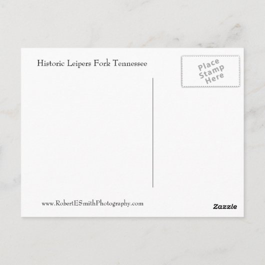 ヒストリックライパーズフォークテネシー葉書 ポストカード (裏面)