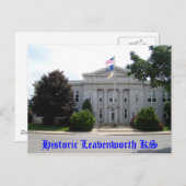 ヒストリックリーヴンワースKSシティホール ポストカード (正面/裏面)