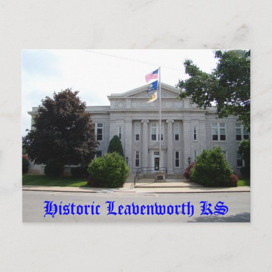 ヒストリックリーヴンワースKSシティホール ポストカード (正面)