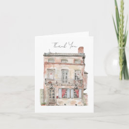ヒストリック建物ニューオーリンズウォーター サンキューカード