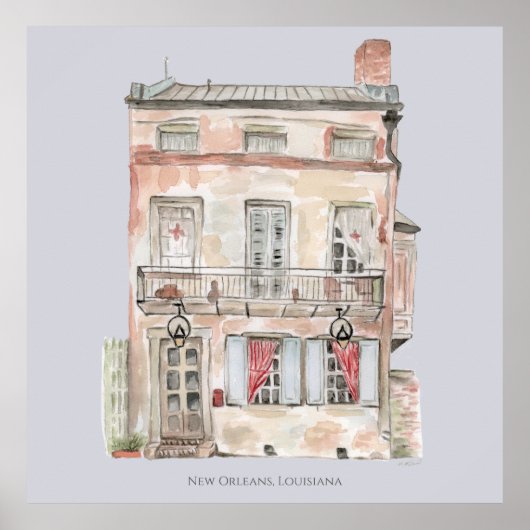 ヒストリック建物ニューオーリンズウォーター ポスター (正面)