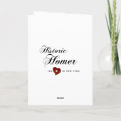 ヒストリック·ホーマーのリンカーン·トリフェクタ·グリーティング·カード カード (裏面)