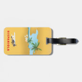 ヒスパニオーラの地図図解入りの、写真付きのプリント。 ラゲッジタグ (裏面横)