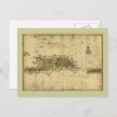 ヒスパニオーラの歴史的な1639年の地図 – ジョアン・ヴィンチクオーンズ ポストカード (正面/裏面)