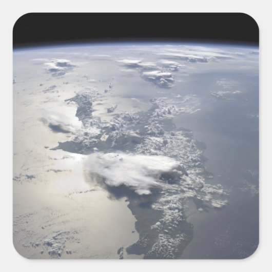 ヒスパニオーラ島のパノラマの景色 スクエアシール (正面)