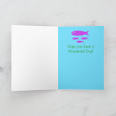 ヒスパニックかわいらしマーメイドハッピーバースデーカード カード (内部)