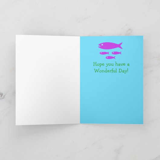 ヒスパニックかわいらしマーメイドハッピーバースデーカード カード (内部)