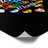 ヒスパニックの国々は祝ヒスパニックのヘリタに旗を立てる ポスター (角)