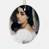ヒスパニックの女性女性の旧式な絵画 セラミックオーナメント (右)