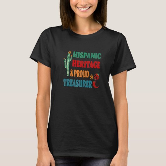 ヒスパニックの文化遺産と誇り高き財務担当者 Tシャツ (正面)