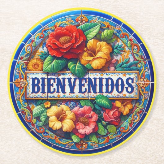 ヒスパニックサウスウェストへようこそ ラウンドペーパーコースター (正面)