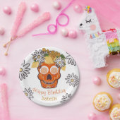 ヒスパニックシュガースカル秋誕生日 ペーパープレート (パーティー)