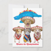 ヒスパニックテーマ子供の誕生日パーティの招待状 招待状 (正面)