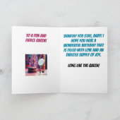 ヒスパニックドラッグクイーンおもしろい誕生日 カード (内部)