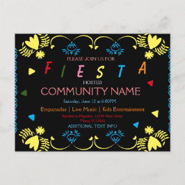 ヒスパニックフェスティバル伝統カラフルチラシ葉書 ポストカード