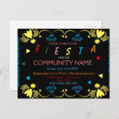 ヒスパニックフェスティバル伝統カラフルチラシ葉書 ポストカード (正面/裏面)