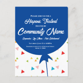 ヒスパニックフェスティバル伝統月フライヤー ポストカード