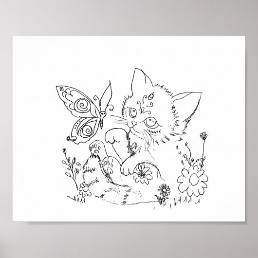 ヒスパニックフォークアートキッテンのカラーページ ポスター (正面)