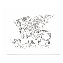 ヒスパニックフォークアートベビードラゴンカラーページ