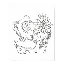 ヒスパニックフォークアートベビーベアカラーページ