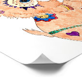 ヒスパニックフォークアートベビーベア ポスター (角)