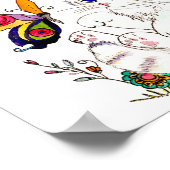 ヒスパニックフォークアート子猫 ポスター (角)