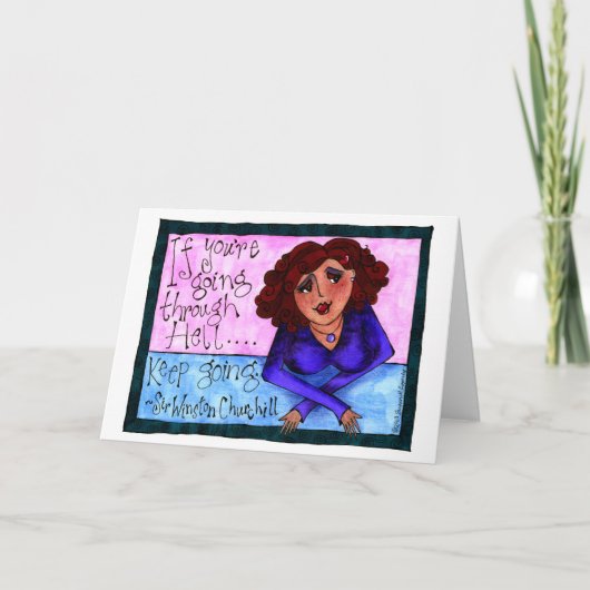 ヒスパニックラテンアメリカ系女性ガール勇気付けられるインスピレーション カード (正面)