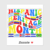 ヒスパニック伝統カラフル月語タイポグラフィ シール (シート)