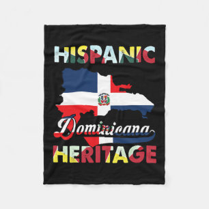 ヒスパニック伝統カ月ドミニカ共和国国旗Do フリースブランケット