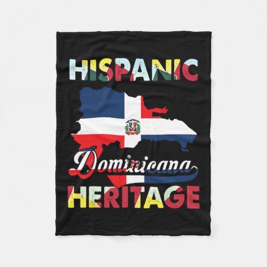 ヒスパニック伝統カ月ドミニカ共和国国旗Do フリースブランケット (正面)