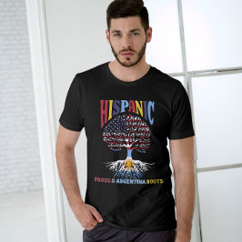 ヒスパニック伝統カ誇りを持った月アルゼンチンの根 Tシャツ