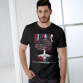 ヒスパニック伝統カ誇りを持った月ドミニカ共和党員 Tシャツ