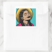 ヒスパニック伝統ラテンアメリカ系女性女性 スクエアシール (バッグ)