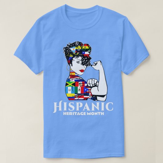 ヒスパニック伝統ヶ月女性ラティーノカントリーFla Tシャツ (デザイン正面)