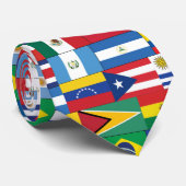 ヒスパニック伝統国旗のネクタイラテンアメリカのネクタイ ネクタイ (ロール)