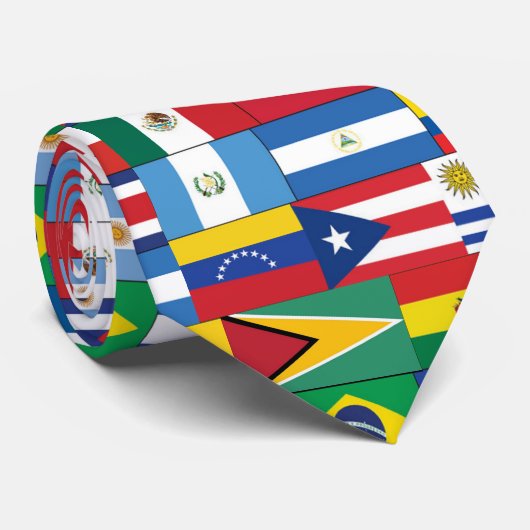 ヒスパニック伝統国旗のネクタイラテンアメリカのネクタイ ネクタイ (ロール)