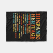 ヒスパニック伝統月すべてのラテン諸国ラティーノ フリースブランケット (正面(横))