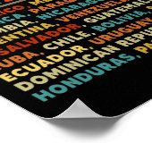 ヒスパニック伝統月すべてのラテン諸国ラティーノ ポスター (角)