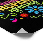 ヒスパニック伝統月すべての国ハート手 ポスター (角)