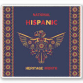 ヒスパニック伝統月カラフル抽象芸術イーグル シール (正面)