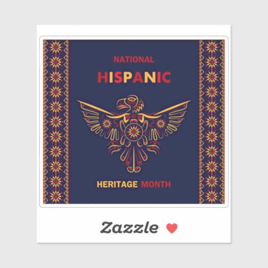 ヒスパニック伝統月カラフル抽象芸術イーグル シール (シート)