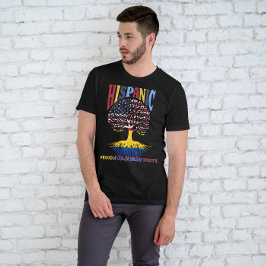 ヒスパニック伝統月コ誇りを持ったンビロルーツ Tシャツ