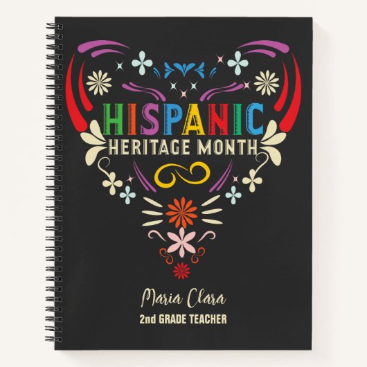 ヒスパニック伝統月ヒスパニック系アメリカ人ラティーノ ノートブック (正面)