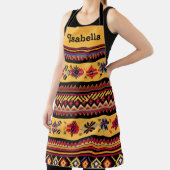 ヒスパニック伝統月フォークアートパターン（の模様が）ある エプロン (インサイチュ)